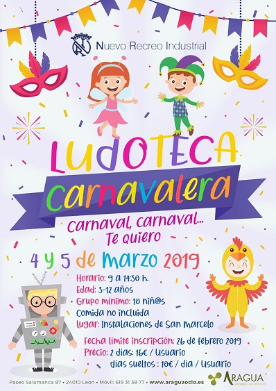 LUDOTECA CARNAVALERA. 4 Y 5 DE MARZO