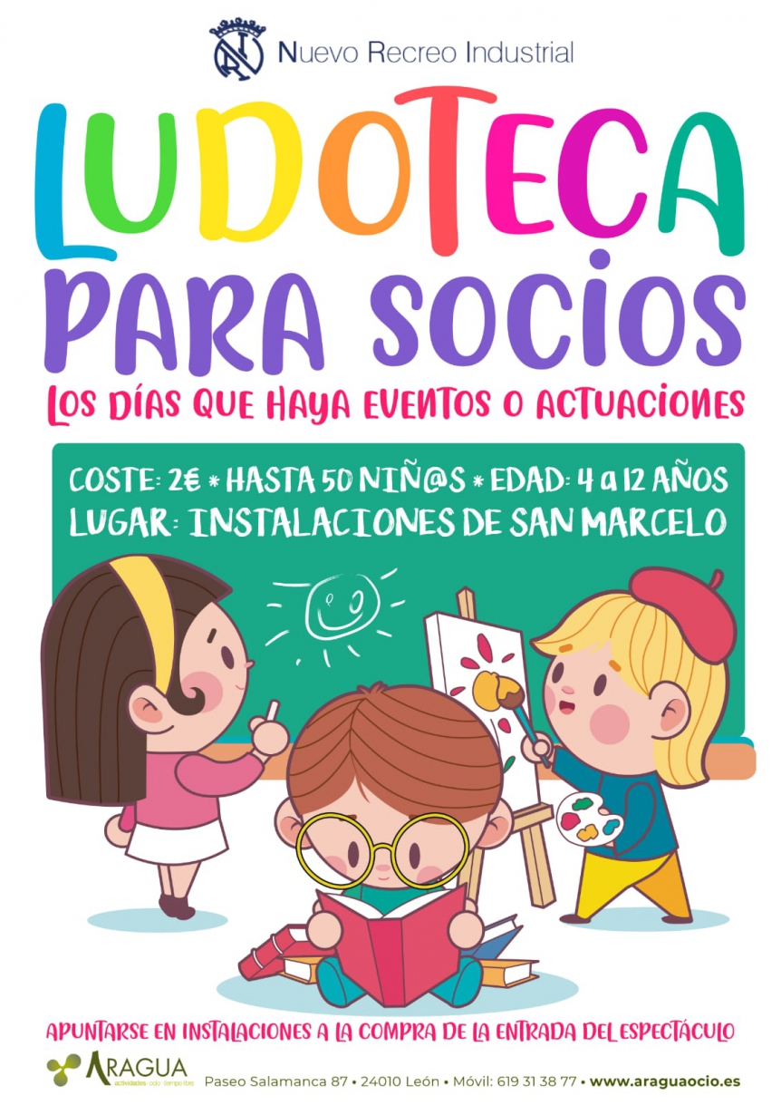 Ludotecas para días de actuaciones en el salón de actos