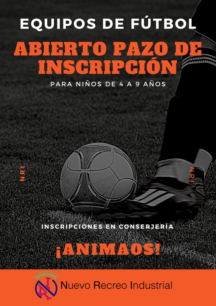 PLAZO DE INSCRIPCIÓN ABIERTO PARA LOS EQUIPOS DE FÚTBOL