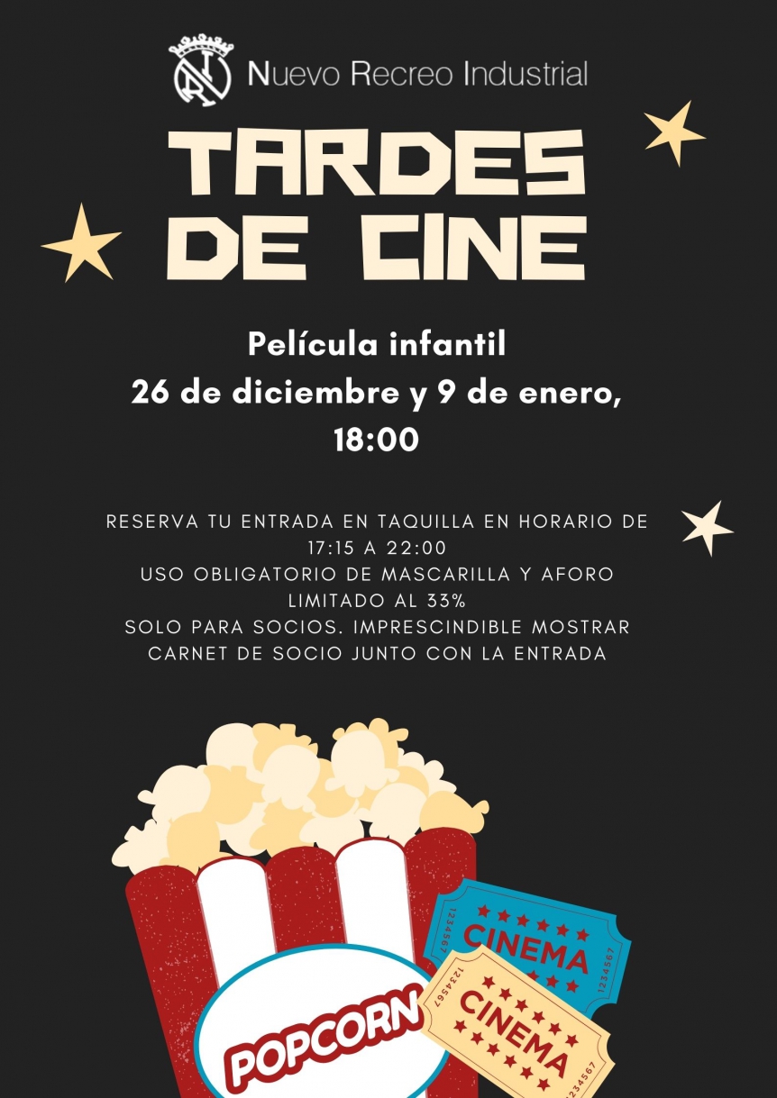 Tardes de cine (26 de diciembre y 9 de enero)