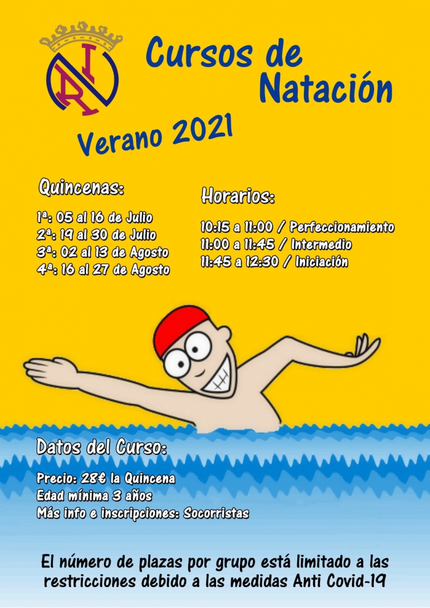 CURSOS NATACIÓN VERANO 2021