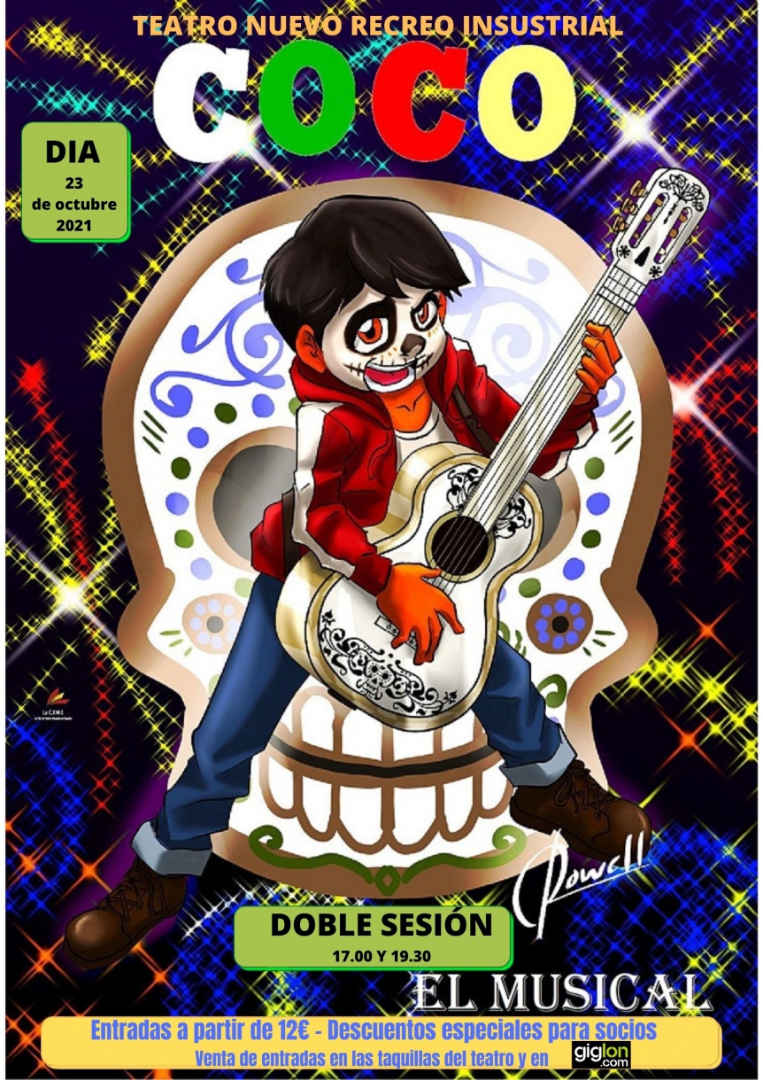 MUSICAL COCO - APLAZADO POSIBLE FECHA: 10 DE ABRIL DE 2021